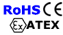 CE, RoHS, EEx e, ATEX Approved