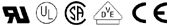 UR, UL, CSA, VDE & CE Approvals