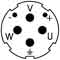 M40 Contact Configuration, Pin Contacts 2+3+PE