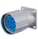 Panel Power Connector Female Thread with Knurled Nut