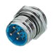 M25 Panel Connector - Single Hole, M25, Jaming Nut, Included,  Power Connector and Single Hole, Rear Mount