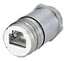 Panel Connector, Single Hole, Front Mount, w/ 8-pos. coupler