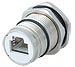 Panel Connector, Single Hole, Rear Mount, w/ 8-pos. coupler, M25 Lock Nut 
