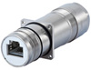 Panel Connector w/ Strain Relief, w/ Flange, Front or Rear Mount, w/ 8-pos. coupler