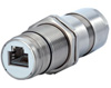 Panel Connector w/ Strain Relief, Single Hole, Rear Mount, w/ 8-pos. coupler, M25 Lock Nut 
