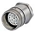 Panel Connector Single Hole Male Thread, For Female Inserts