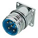 Power - Stainless Steel - Panel Connector Male Thread Front Mount