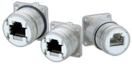 RJ45 Panel Connectors with Flange