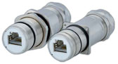 Single Hole Panel RJ 45 Connectors with Strain Relief