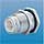 Rear Mount Panel Connector - Male Thread, Single Hole, w/ Jam Nut