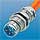 Rear Mount Panel Connector - Male Thread, w/ Jam Nut (M25) - Single Hole, w/ Strain Relief