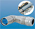 Right Angle Connector with EMI Clamping