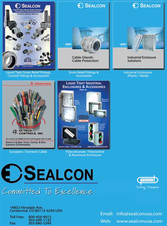 Enclosure Catalog, Back Cover, Contact Information, Page 110, Sealcon, Hummel