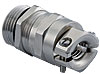 Hazardous Locations / Explosive Proof Liquid Tight Strain Relief - Nickel Plated Brass - High Performance Strain Relief with Clamp, Elongated Thread