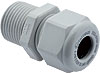 Gray Nylon Strain Relief Dome Fitting w/ Elongated Thread