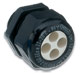Multi Hole Strain Relief Fitting - Hazardous Locations/Explosive Proof - Black Nylon