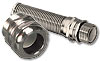 Nickel Plated Brass Dome and Flex Fittings with Elongated Thread