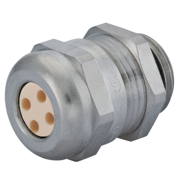 PG 9 Nickel Plated Brass Multi-Hole (4 Hole) Dome Cable Gland | Cord Grip | Strain Relief CD09A8-BR
