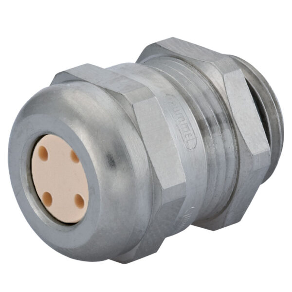 M16 x 1.5 Nickel Plated Brass Multi-Hole (4 Hole) Dome Cable Gland | Cord Grip | Strain Relief CD16M1-BR