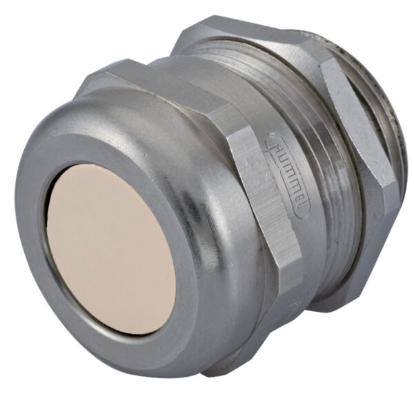 M32 x 1.5 Nickel Plated Brass Multi-Hole (Solid Plug) Dome Cable Gland | Cord Grip | Strain Relief CD32MP-BR