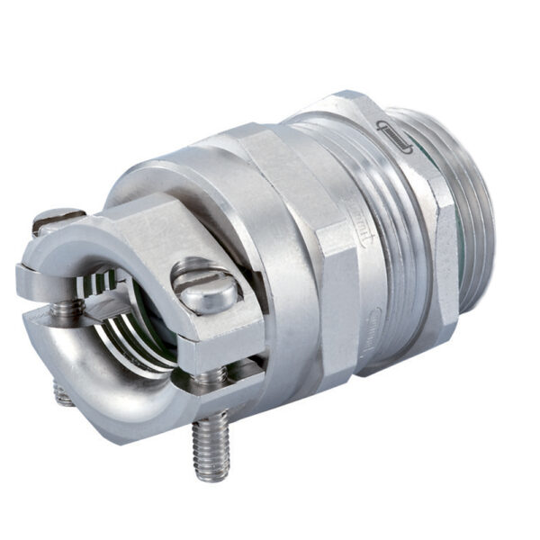 M40 x 1.5 Nickel Plated Brass High Performance Clamp Cable Gland | Cord Grip | Strain Relief CD40MA-MZ