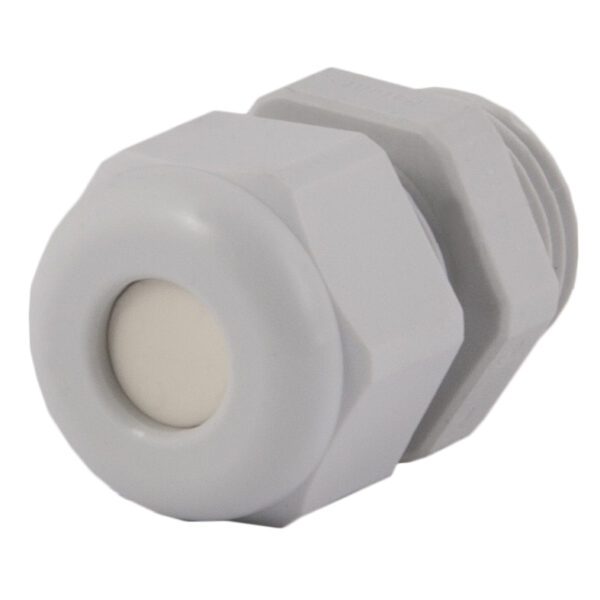 1/2" NPT Gray Nylon Standard Dome Multi-Hole (Solid Plug) Cable Gland | Cord Grip | Strain Relief CD16NP-GY
