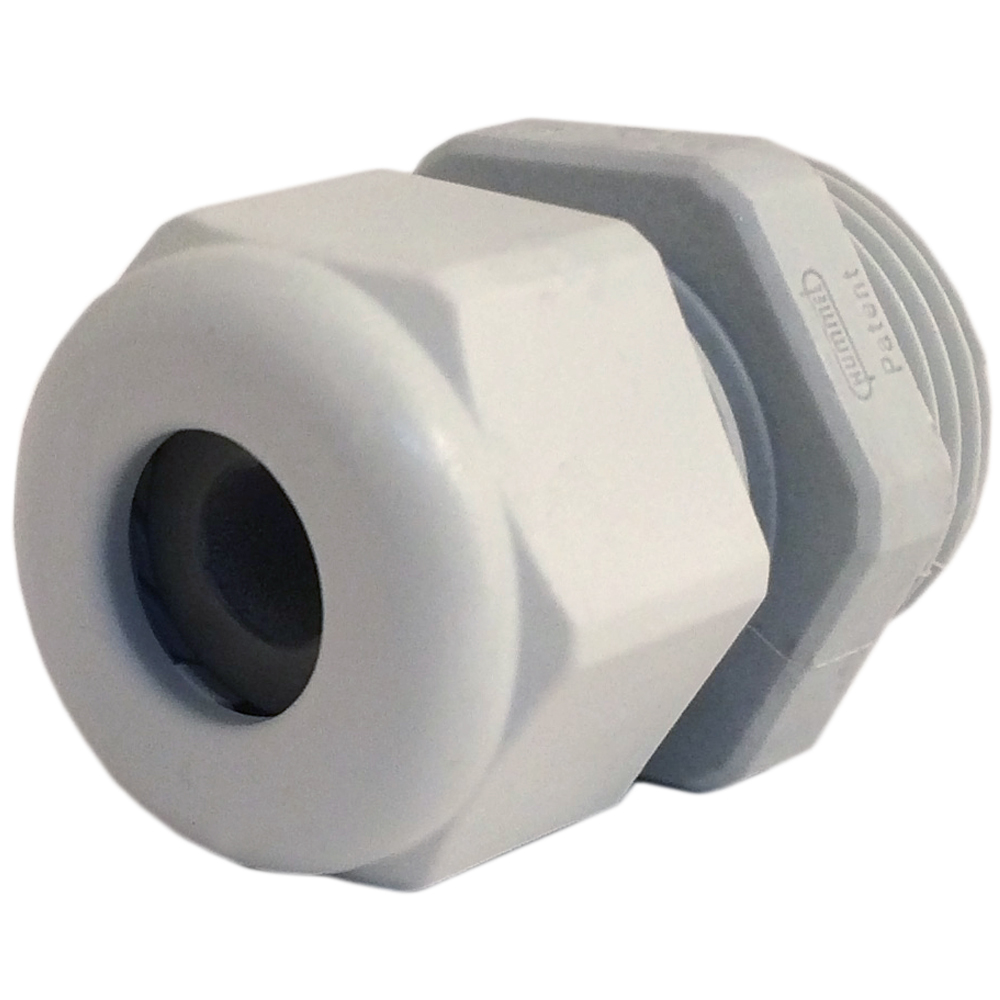 PG 21 Gray Nylon Reduced Dome Reduced Body Cable Gland | Cord Grip | Strain Relief CD21BR-GY