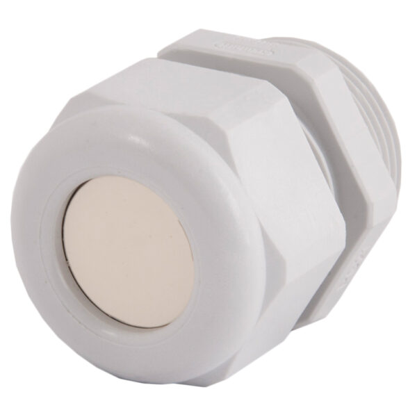1" NPT Gray Nylon Standard Dome Multi-Hole (Solid Plug) Cable Gland | Cord Grip | Strain Relief CD29NP-GY