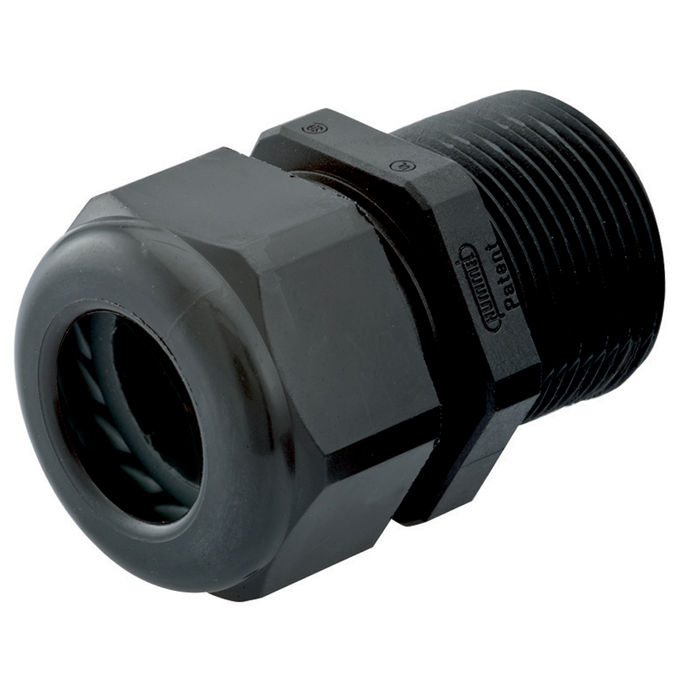 M63 x 1.5 Black Nylon Reduced Dome Elongated Thread Cable Gland | Cord Grip | Strain Relief CD63DR-BK