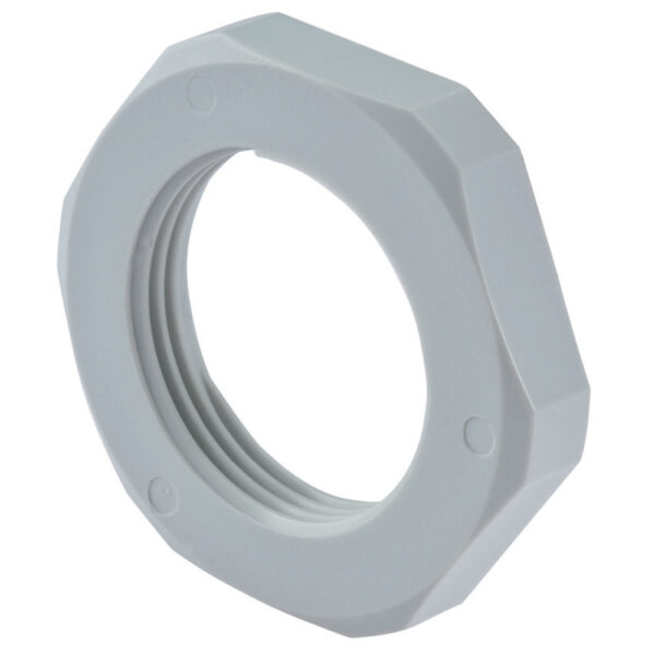 Gray Nylon Locking Nut PG 11 - Strain Relief Accessories | NP-11-GY