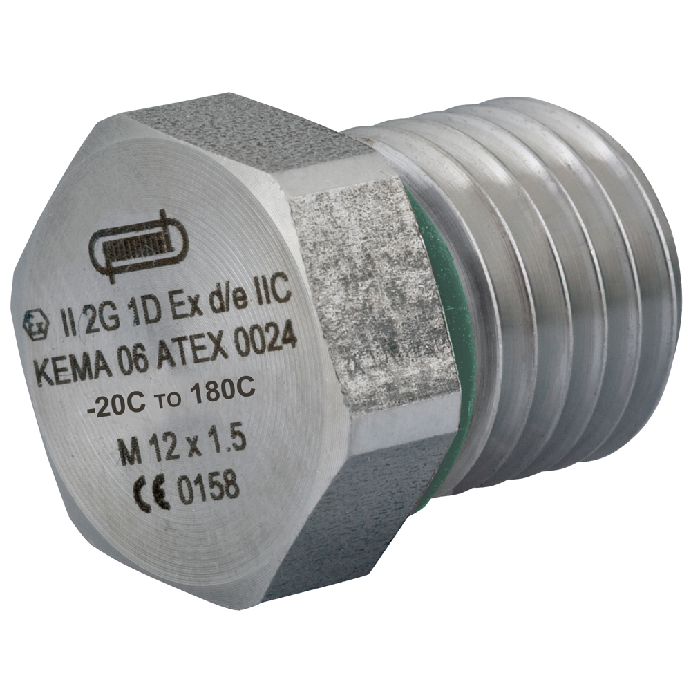 316L Stainless Steel Hex Plug Metric M12 | HM-12-6VX-D