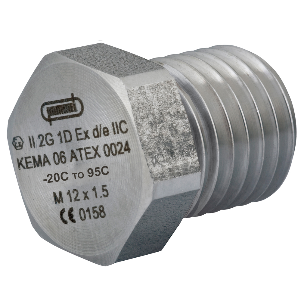 316L Stainless Steel Hex Plug 1/2" NPT Thread | HN-12-6X-D