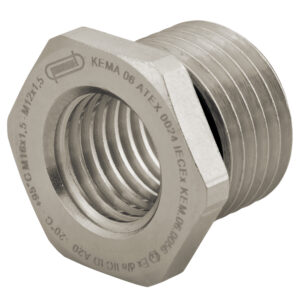 Nickel Plated Brass Thread Reducers Metric to Metric Threads | RM-1612-MX-D