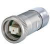 ≤ Cat 6 Stainless Steel Straight Connector w/ FPM insert
