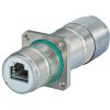 ≤ Cat 6 Stainless Steel Panel Connector w / FPM insert
