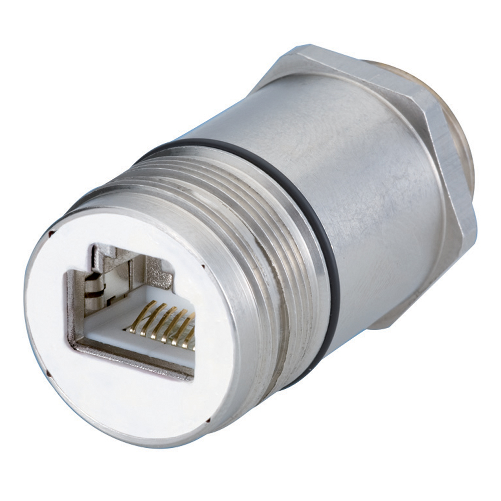 M23 RJ45 Industrial Circular Connectors, Panel Connector, Male