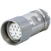 M23 Signal Stainless Steel Straight Connector