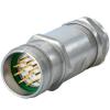 M23 Signal Stainless Steel Straight Connector