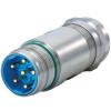 M23 Power Stainless Steel Straight Connector