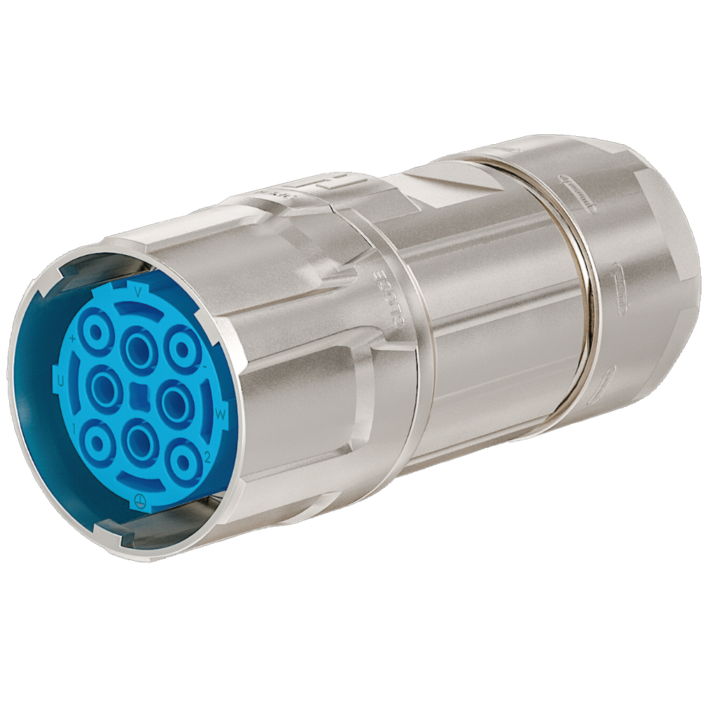 M40 Power Circular Connector, TWILOCKS, Straight Connector, Female Thread, Sealcon, Hummel, 7.