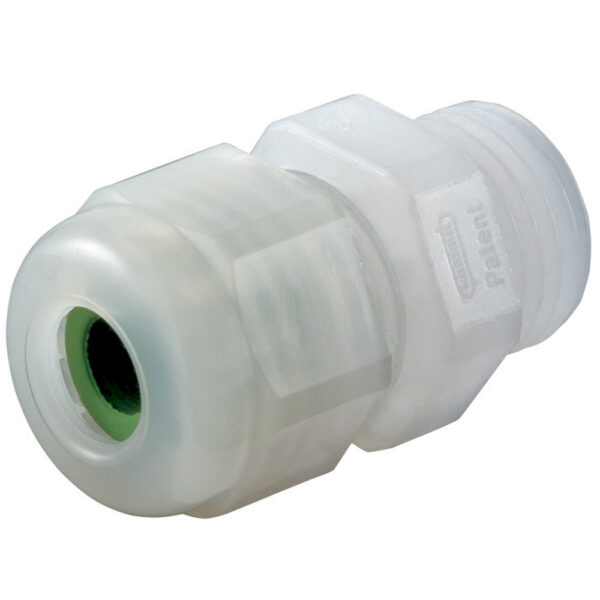 3/8" NPT PVDF Body FKM Insert Reduced Dome Cable Gland | Cord Grip | Strain Relief CD09NR-TE