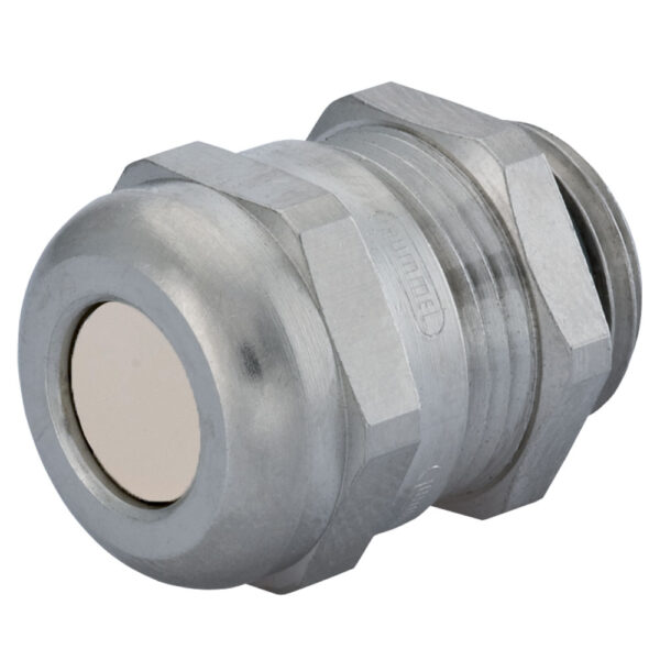 3/4" NPT Nickel Plated Brass Multi-Hole (Solid Plug) Dome Cable Gland | Cord Grip | Strain Relief CD21NP-BR