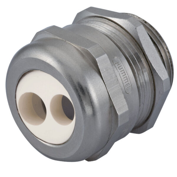 PG 29 Nickel Plated Brass Multi-Hole (2 Hole) Dome Cable Gland | Cord Grip | Strain Relief Cd29A9-BR