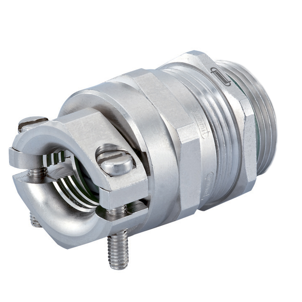 M63 x 1.5 Nickel Plated Brass High Performance Clamp Reduced Cable Gland | Cord Grip | Strain Relief CD63MR-MZ