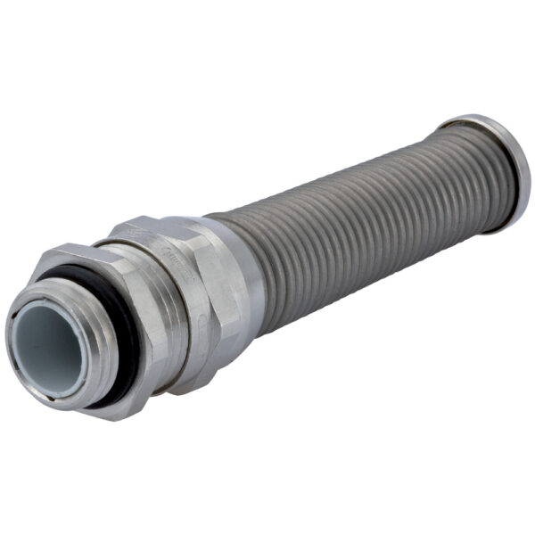 M16 x 1.5 Nickel Plated Brass Reduced Flex Cable Gland | Cord Grip | Strain Relief CF17MR-BR