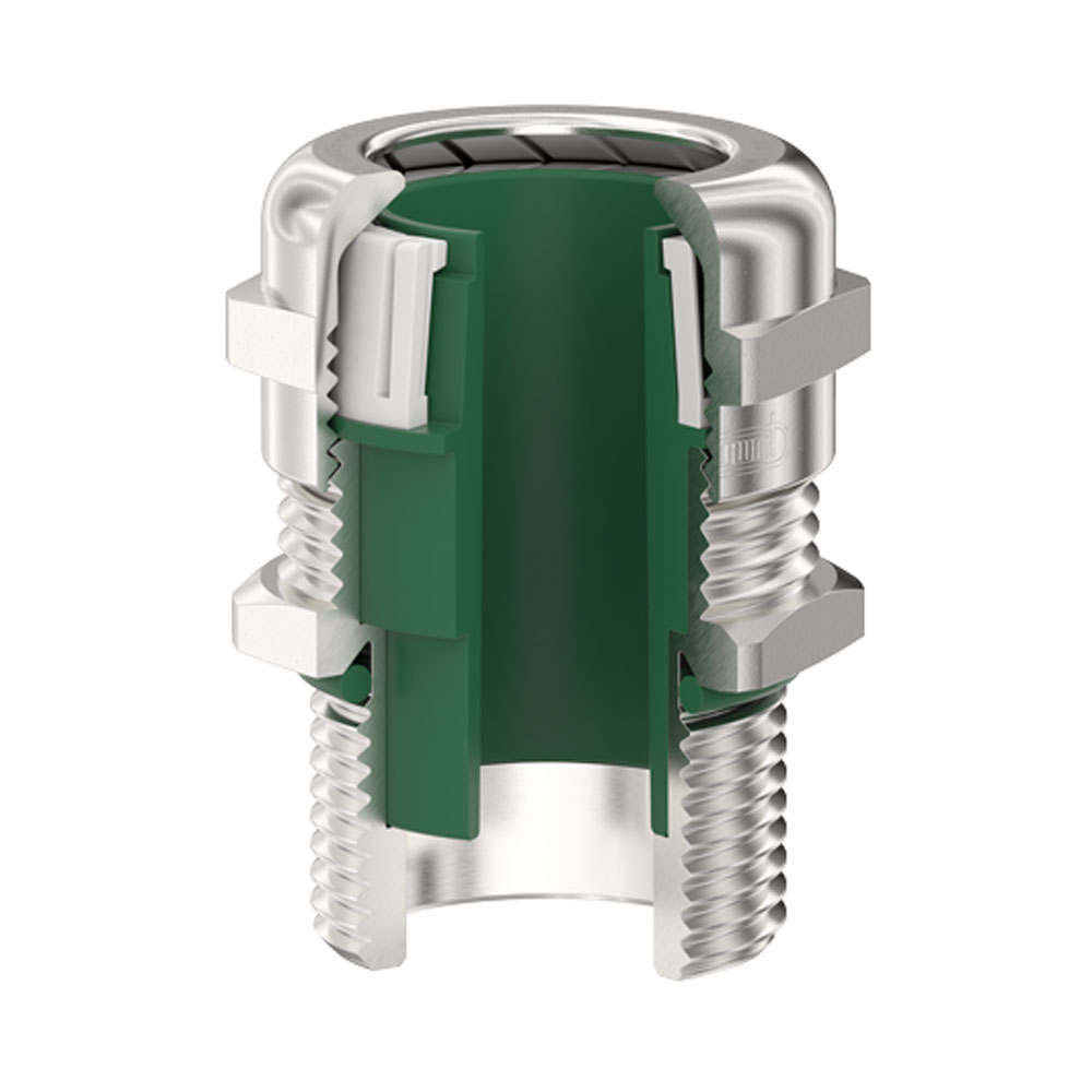Ex-d 1" NPT Nickel Plated Brass Low Temp Nylon Spline FKM Insert Standard Dome Cable Gland | Cord Grip | Strain Relief CC29NA-MX-D - Image 3
