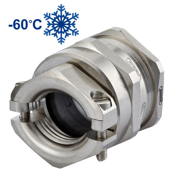 Ex-e M20 x 1.5 Nickel Plated Brass Low Temp EMI / RFI Braided Clamp Cable Gland | Cord Grip | Strain Relief CC22MA-EXZ