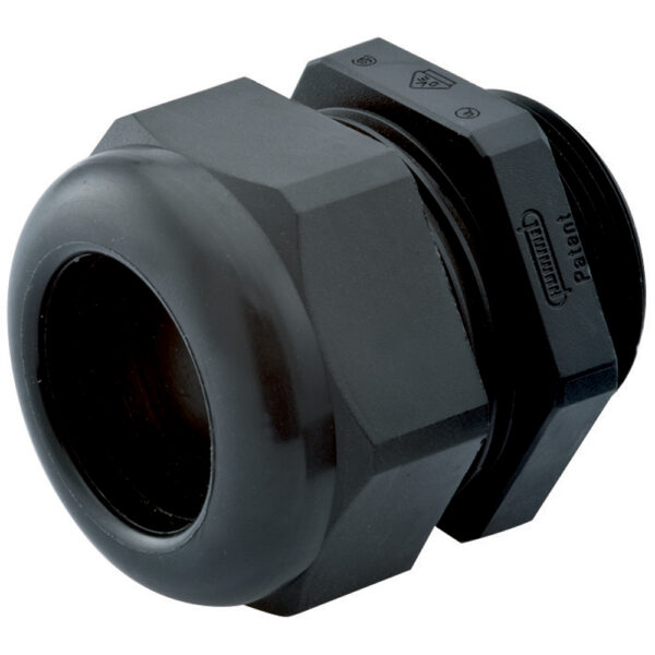 PG 7 / 1/4" NPT Black Nylon Standard Dome Cable Gland | Cord Grip | Strain Relief CD07AA-BK