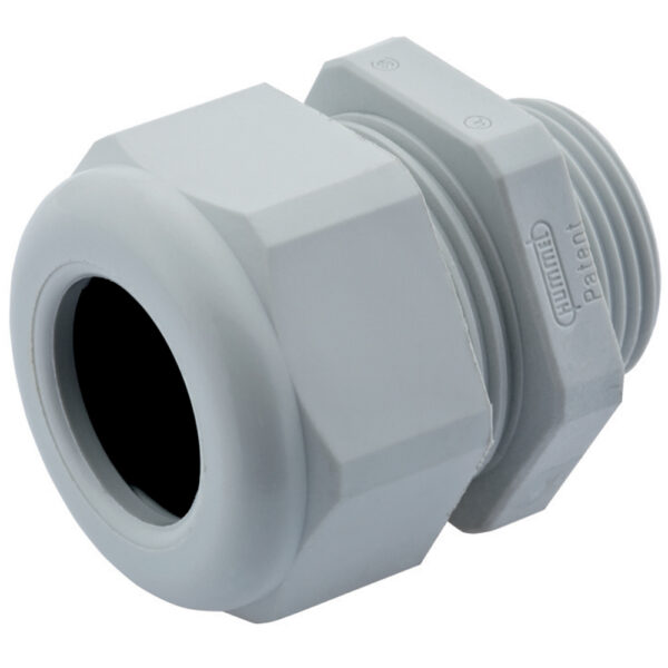PG 7 / 1/4" NPT Gray Nylon Standard Dome Cable Gland | Cord Grip | Strain Relief CD07AA-GY