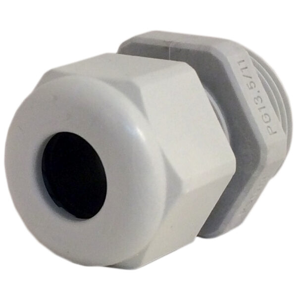 PG 9 Gray Nylon Standard Dome Reduced Body Cable Gland | Cord Grip | Strain Relief CD09BA-GY